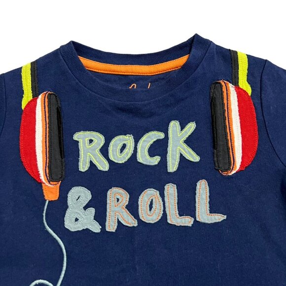 Mini Boden 3-4Y Rock & Roll Headphones Appliqué Shirt - Picture 2 of 4